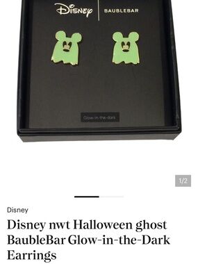 Disney Glow-in-the-Dark Green Ghost Stud Earrings